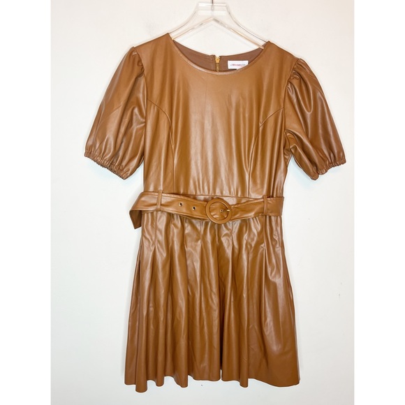NWT Lost + Wonder Faux Leather Dress with belt.  Size Large - Picture 4 of 9
